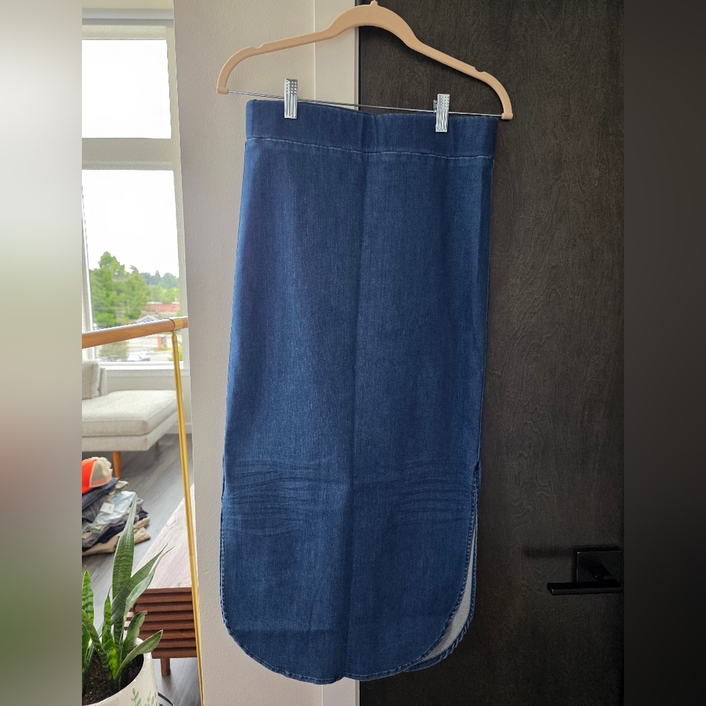 Frank & Eileen Denim Blue Midi Skirt